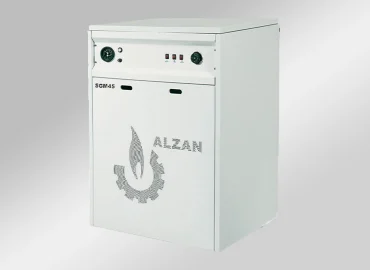 پکیج دیگ فولادی زمینی 40kw گاز سوز آلزان مدل SGM40f